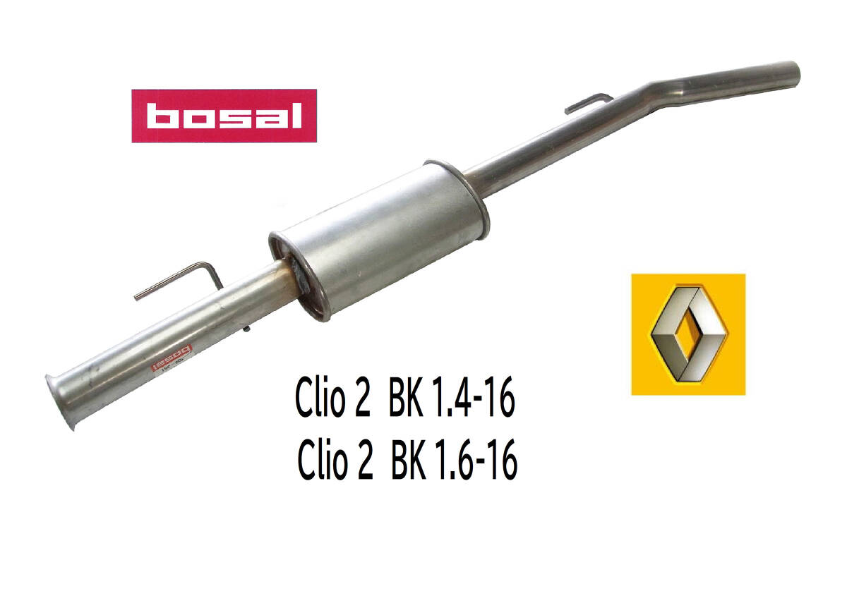 ルノー ルーテシア Clio 2 1.4/1.6-16V 純正品質 センターマフラー 新品拍卖