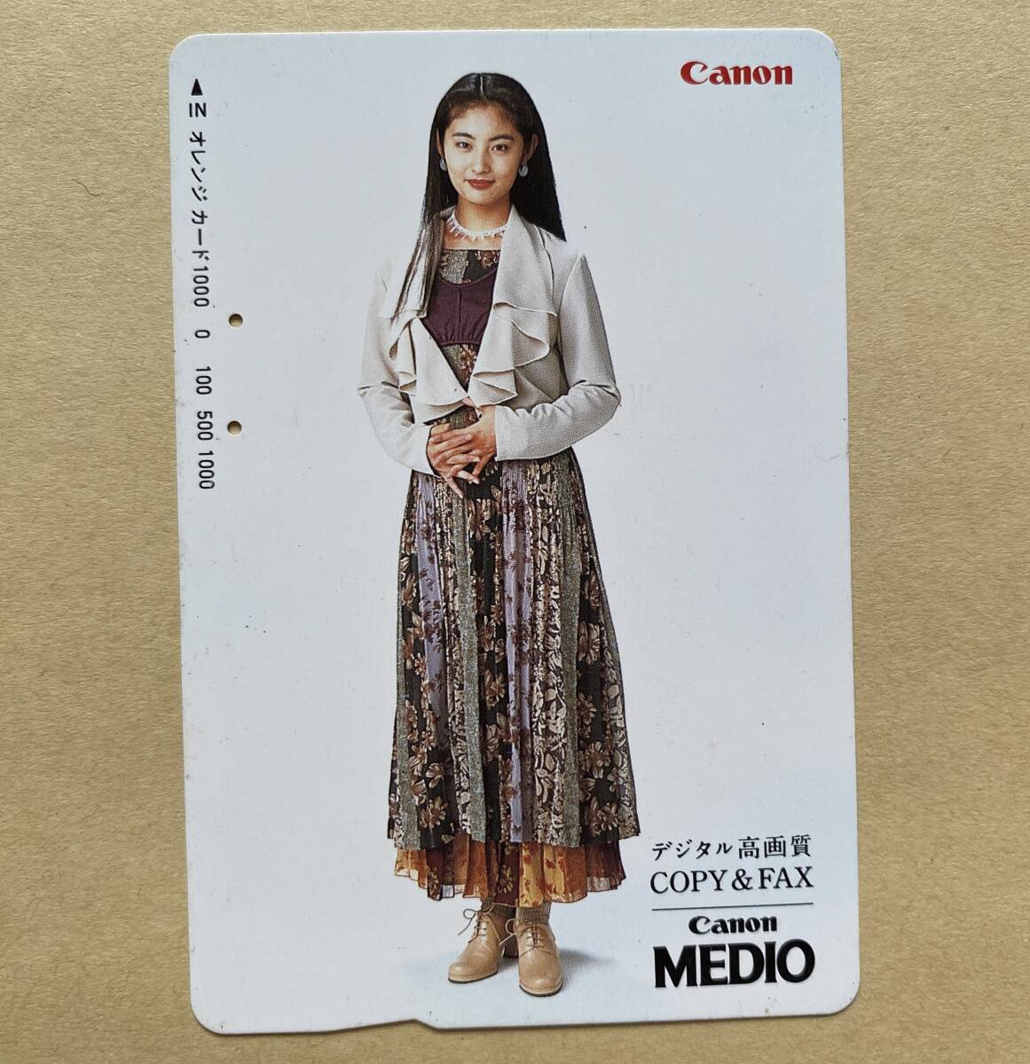【使用済】 オレンジカード JR東日本 常盤貴子 MEDIO キャノン拍卖