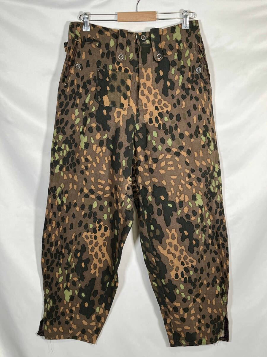 レプリカ 第二次世界大戦 ドイツ軍 武装親衛隊 M44 ピーパターン 迷彩パンツ 中古品拍卖