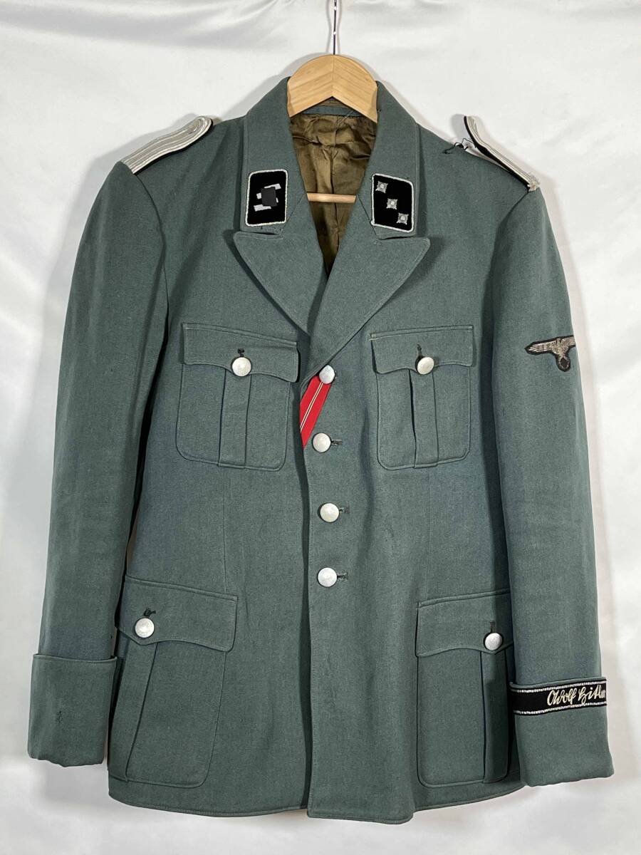 レプリカ 第二次世界大戦 ドイツ軍 武装親衛隊 開襟ジャケット 将校用 中古品 拍卖