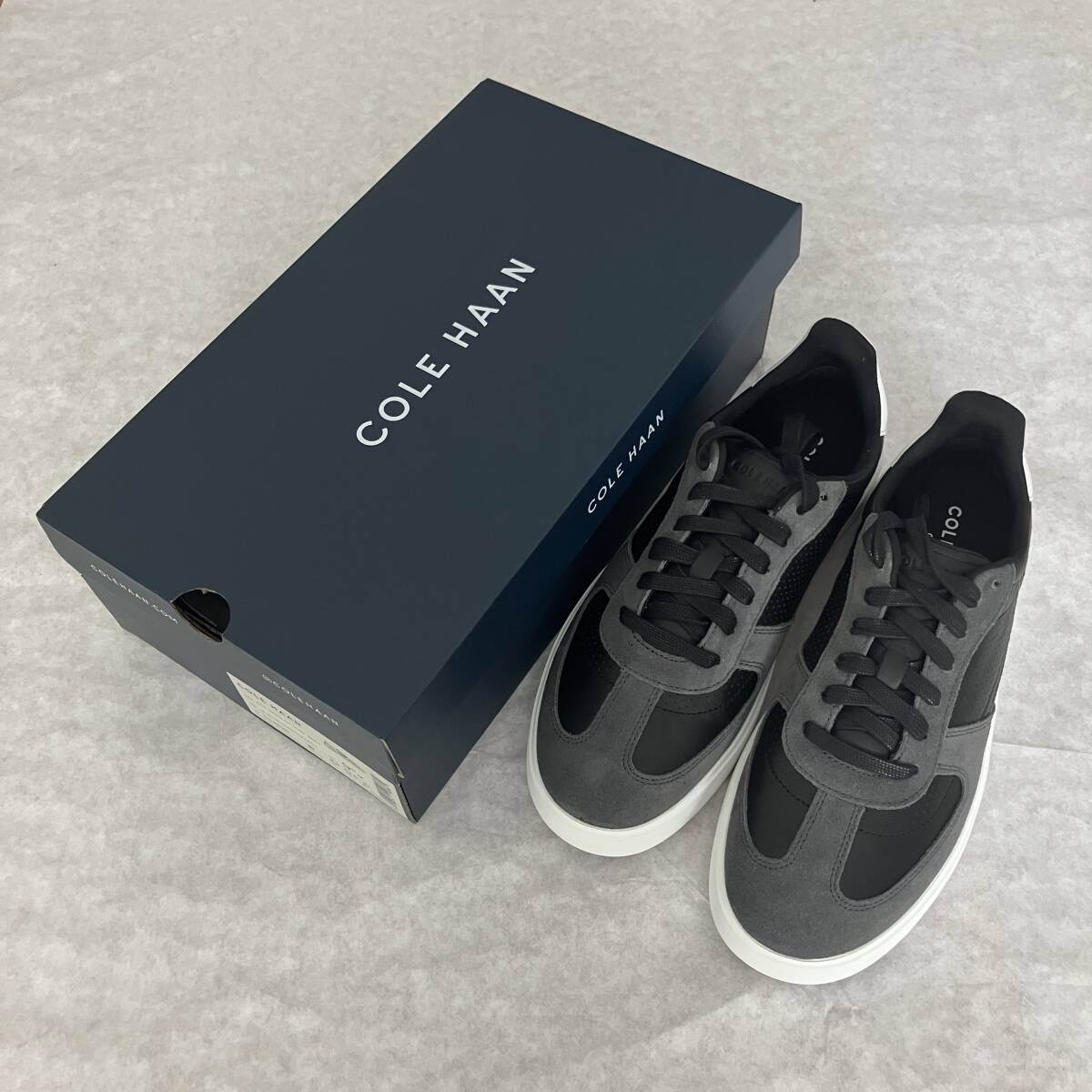 新品 COLE HAAN コールハーン GCC MODERN TURF SNKR グランドクロスコート モダンターフスニーカー 9.5M 27 ブラック グレー スニーカー拍卖