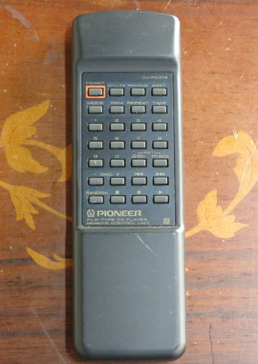 PIONEER CU-PD078 CDプレーヤー用リモコン 赤外線発光確認 中古品 (パイオニア)拍卖