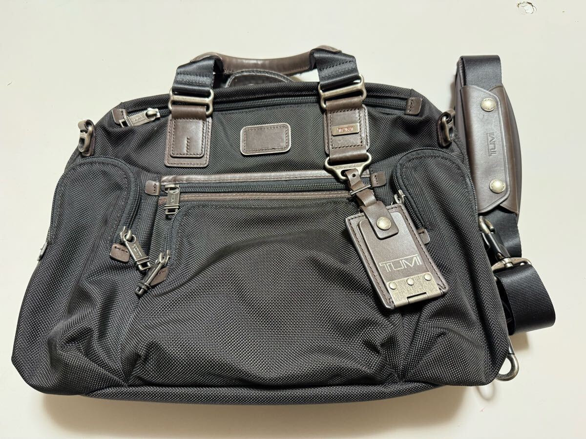 美中古!TUMI!トゥミ!ショルダーブリーフバッグブラック&ブラウン!拍卖