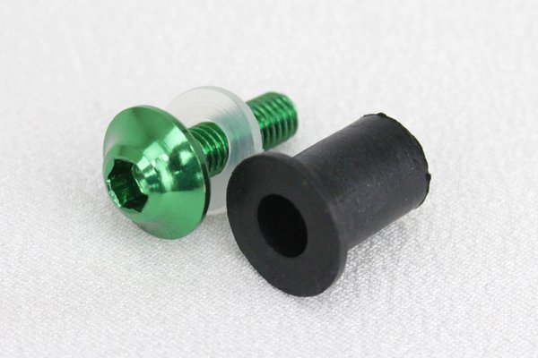 送料格安 5mmスクリーンボルト緑 ウェルナットZX-9R ZXR750 ZZ-R1100 GPZ1000RX ZX-12R ZZR1400 ZX-10R ZZR400 ZX-9R カウルネジ アルミ拍卖