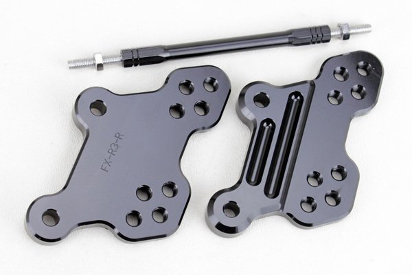 送料格安 YZF-R25 YZF-R3 MT-25 MT-03 オフセット バックステッププレート 黒 ブラック 4ポジション バックアップ アジャストYZFR25 MT25拍卖