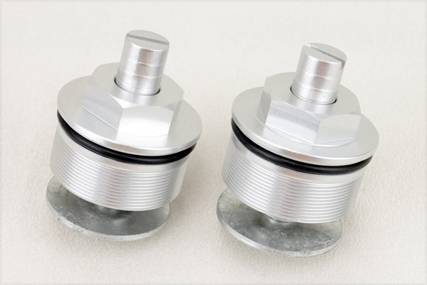 送料格安 CB400SF VTEC NC39 41mmフォークキャップ銀 減衰イニシャルアジャスター付 NC31 ホーネット250 CB-1フォークボルト拍卖