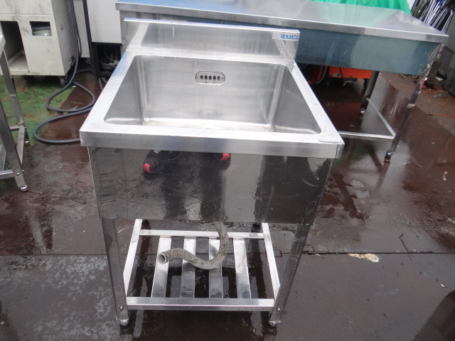 K0470 MARUZEN マルゼン シンク 業務用1槽シンク 流し台 ステンレス 800x600×600 BG付 保健所の申請 屋外やガーデニングにも 厨房用品拍卖