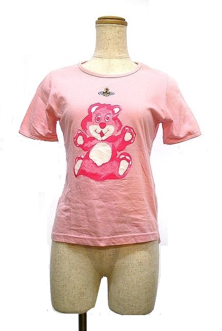 vintage Vivienne Westwood RED LABEL くま Tシャツ ヴィヴィアンウエストウッド カットソー ベア ピンク 廃盤 アーカイブ オーブ ORB拍卖