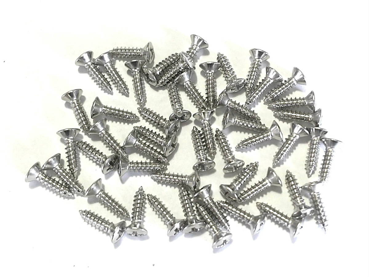 PG1-50 日本製◆ギター ベース ピックガード ネジ ニッケル 3x12 50本 バックカバー ビス スクリュー ストラト テレ プレベ ジャズベ ミリ拍卖