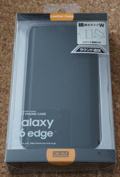 ☆新品★ray-out Galaxy S6 edge スリムレザーケース 横開き ブラック拍卖