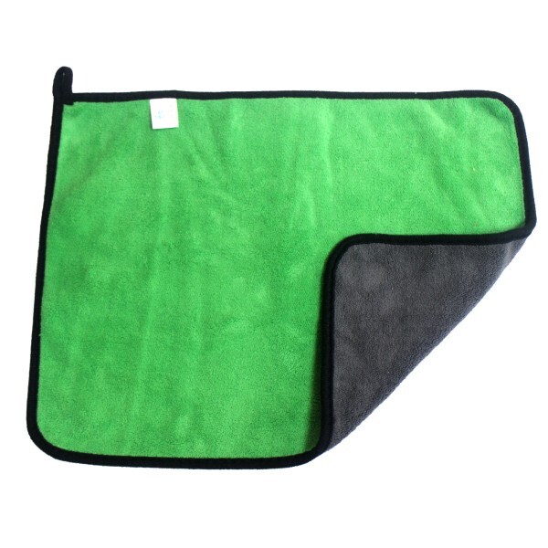 マイクロファイバータオル【グリーン・大】しっかりした厚みと大きさで水分をスッキリ吸収!拍卖