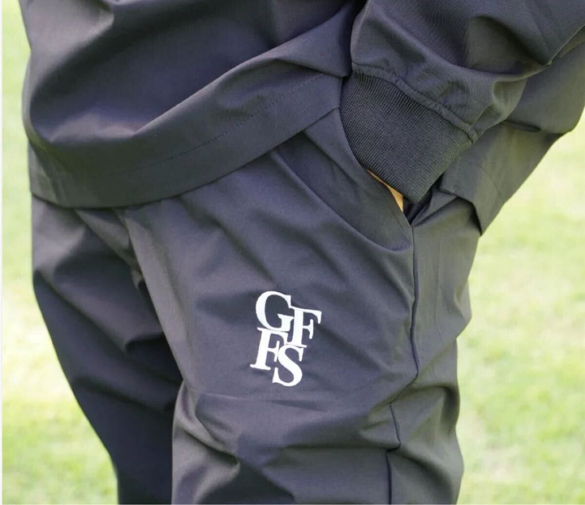 ゴルフフリークス waterproof set up ナイロンパンツ ボトムスのみ ブラック サイズM拍卖