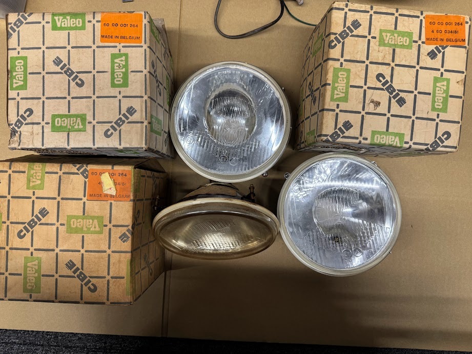 【未使用/デッドストック】Valeo/ヴァレオ CIBIE/シビエ 14525 197 HEAD LIGHT/ヘッドライト 3個セット LOTUS/ロータス拍卖