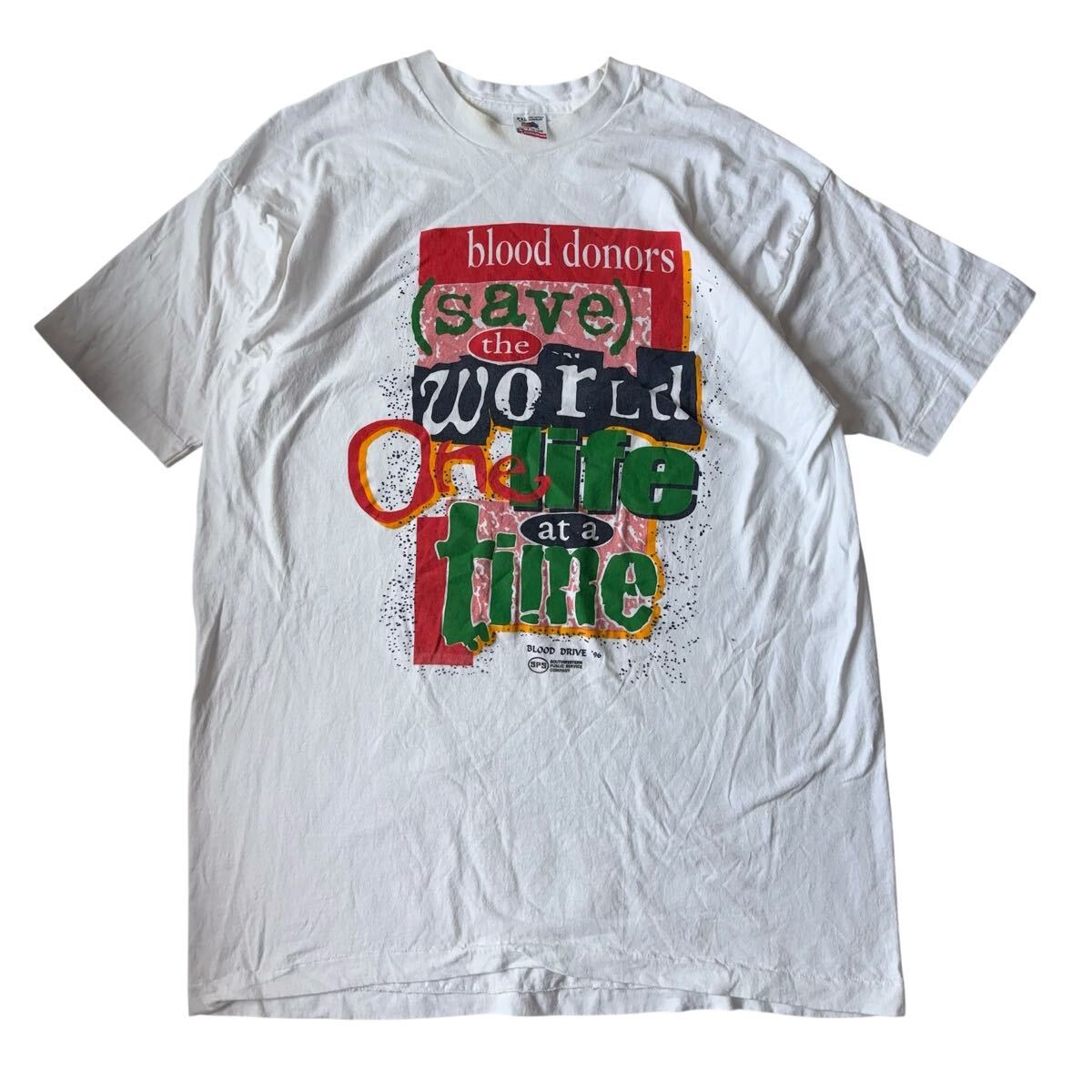 90s USA製 FRUIT OF THE LOOM プリント Tシャツ XXL 半袖 アメリカ製 フルーツオブザルーム拍卖