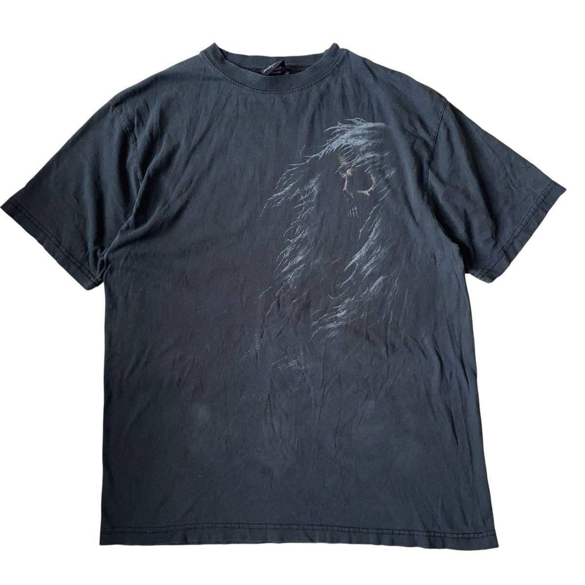 Spiral Direct スカル プリント Tシャツ L 死神 y2k 半袖 アメリカ古着拍卖