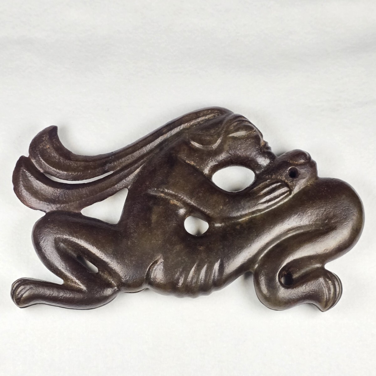 大型祭祀器 上古石器 河磨玉 紅山文化 太陽神追日像 霊の媒介 巫観石器 置物拍卖