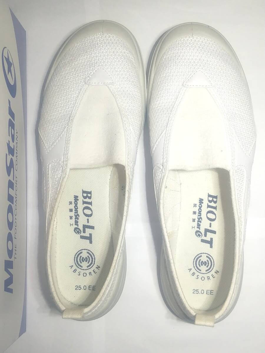 【中古品】25.0cmEE 上靴 (白+白) MOON STAR拍卖