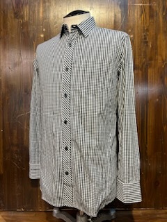 L321 メンズ シャツ A.S.M アトリエサブ フォーメン 長袖 ギンガム チェックカジュアル スリム タイト / M 全国レターパック配送拍卖