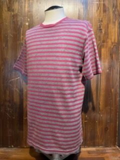 K448 メンズ Tシャツ REVOLVER リボルバー 半袖 グレー 灰 ボーダー 柄 ストリート / M 全国レターパック配送拍卖