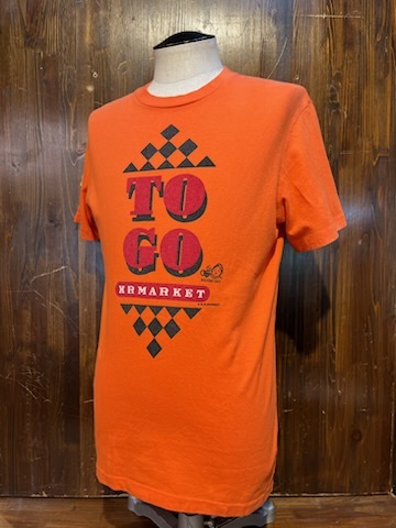 L304 メンズ Tシャツ HRM ハリウッドランチマーケット 半袖 オレンジ 橙 プリント アメカジ カジュアル / M 全国レターパック配送拍卖