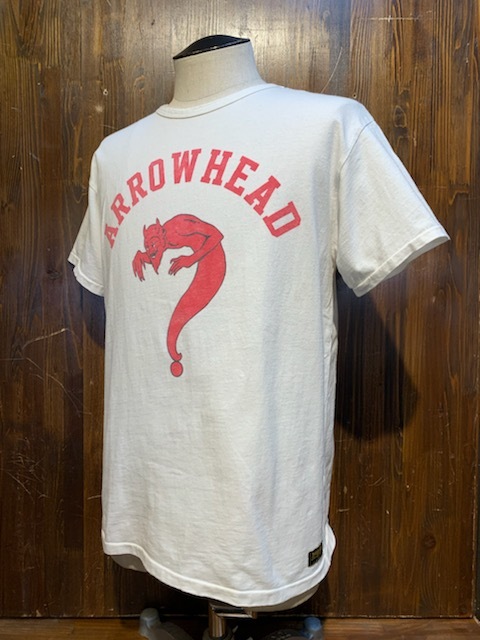 K128TC メンズ Tシャツ ARROW HEAD アローヘッド 半袖 プリント ホワイト 白 アメカジ USA アメリカ製 / M レターパック配送拍卖