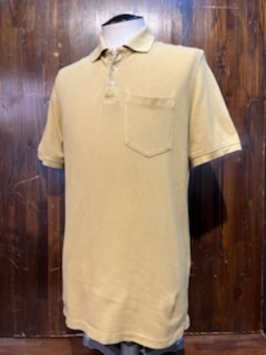 L530 メンズ ポロ シャツ REMI RELIEF レミレリーフ 半袖 無地 シンプル イエロー アメカジ カジュアル 古着 / M レターパック発送拍卖