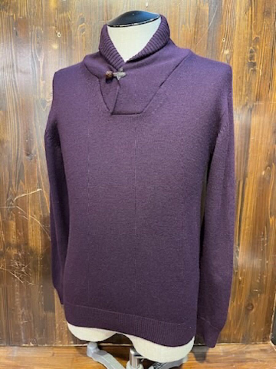 L419 メンズ ニット BEAUTY&YOUTH UNITED ARROWS ユナイテッドアローズ パープル セーター 無地 細身 カジュアル 古着 / M (6)拍卖