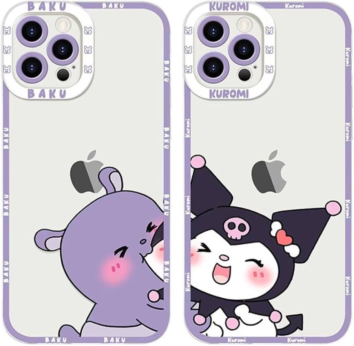 e-856 サンリオ バク iphone15 用 ケース カップル スマホケース アイフォン15 用 カバー 6.1インチ スマホケース TPU クリア拍卖