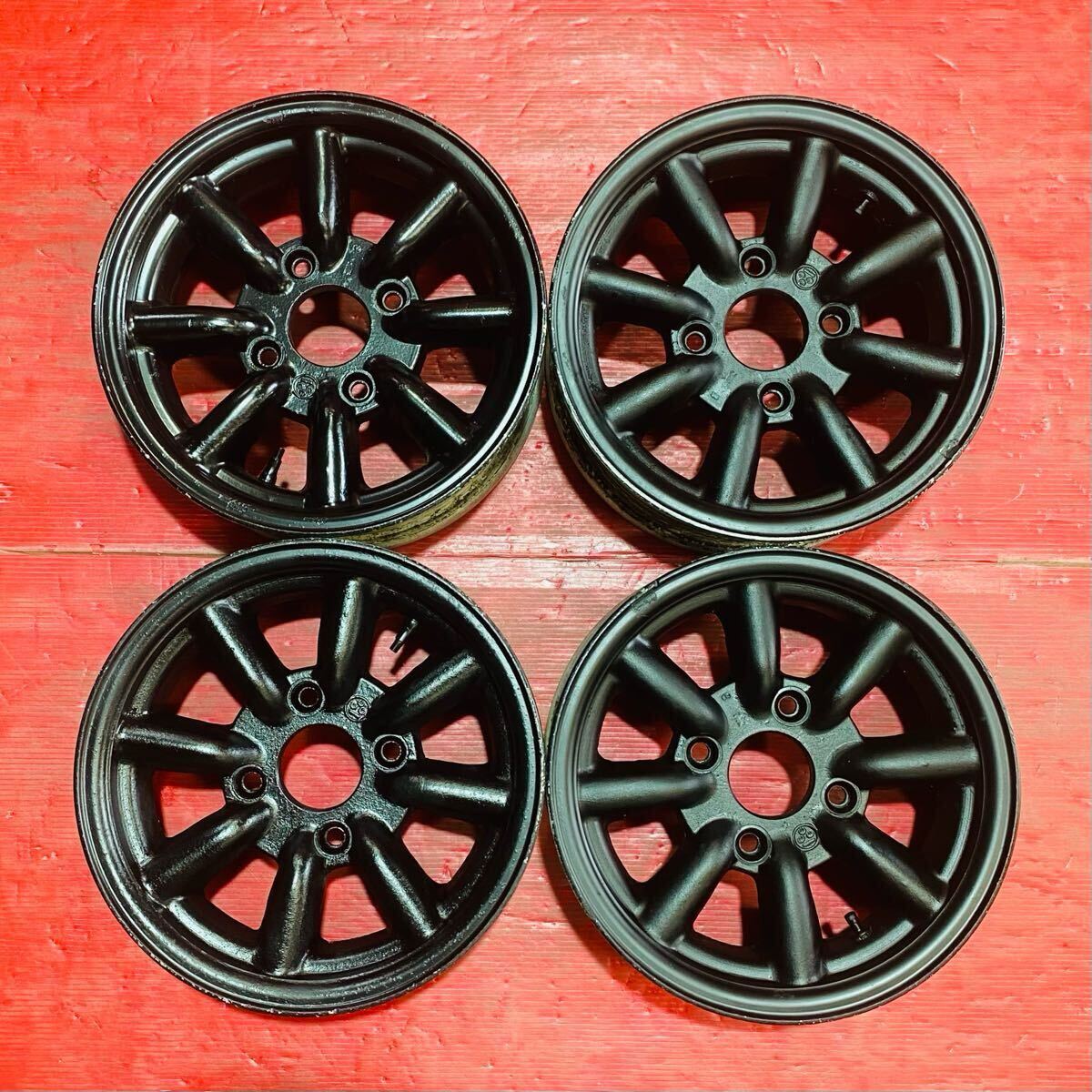 ワタナベ サイズ 13×5.5J PCD114.3 H4 OFF +16 ハブ径約67mm 傷汚れあり 4本セット拍卖