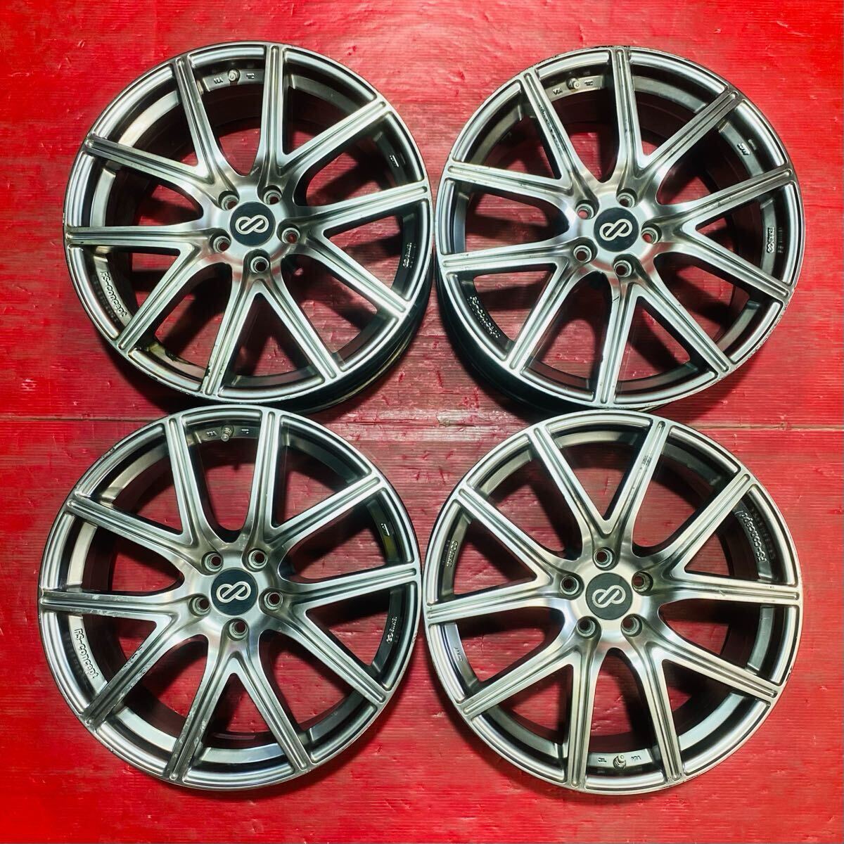 ENKEI FS-concept サイズ 18×8J PCD100 H5 OFF +48 ハブ径約75mm 傷汚れあり 4本セット拍卖