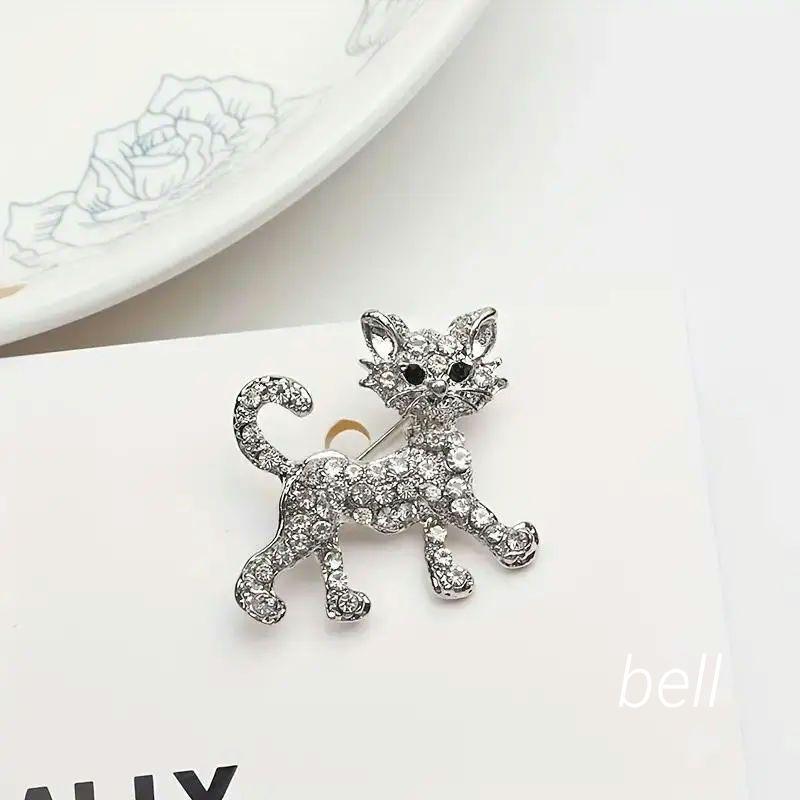 猫 ブローチ キラキラ 上品 スーツ おしゃれ 動物 鳥 セレモニー拍卖