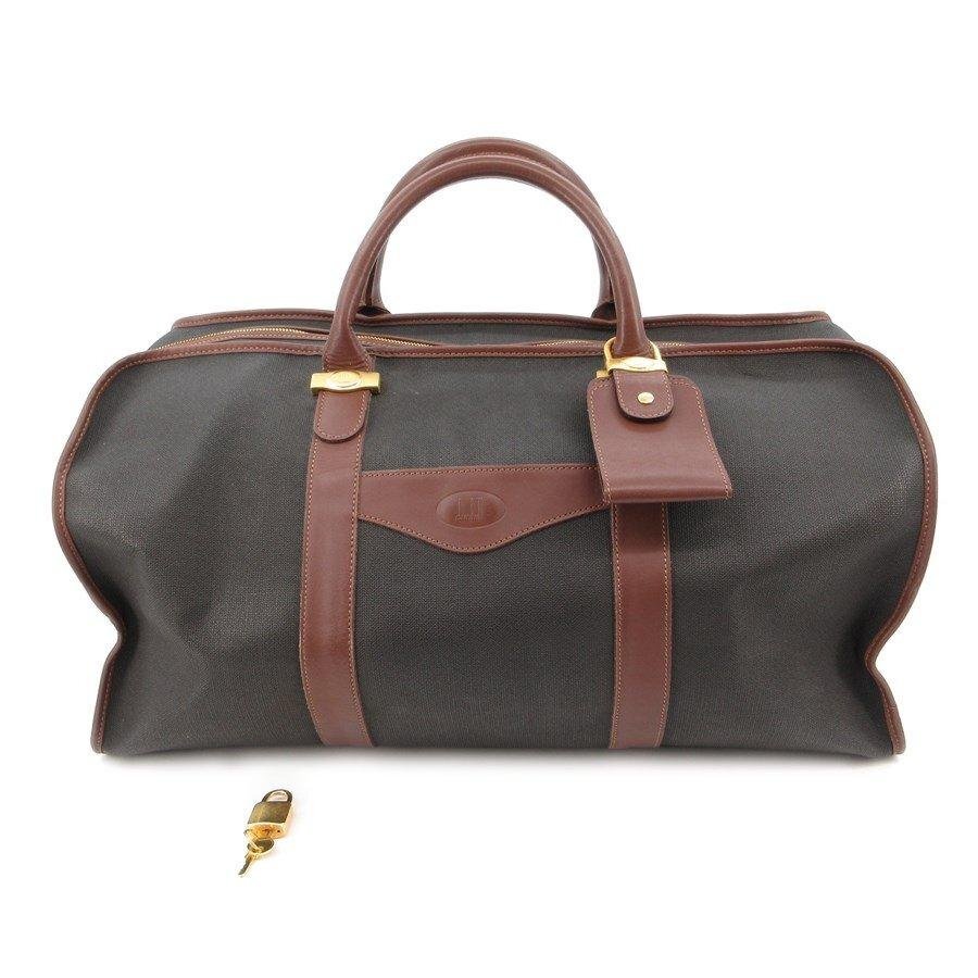 送料無料 ダンヒル dunhill ボストンバッグ ハンドバッグ 旅行カバン トラベルバッグ 鞄 南京錠 チャコール系 メンズ拍卖