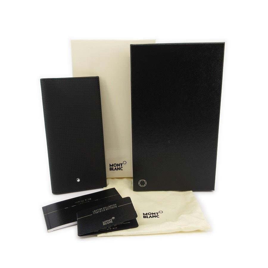 送料無料 超美品 モンブラン MONT BLANC 長財布 財布 二つ折り 札入れ レザー EXTREME2.0 伊製 黒 メンズ拍卖