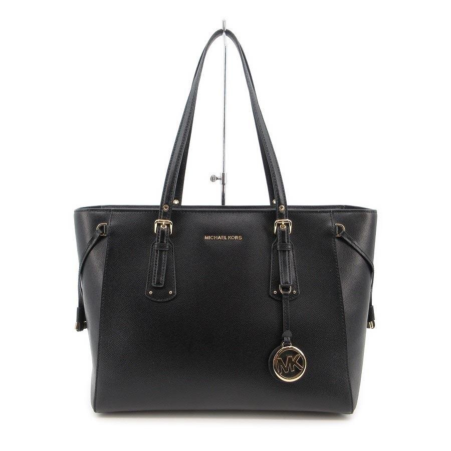 送料無料 超美品 マイケルコース MICHAEL KORS トートバッグ レザー ボイジャー VOYAGER 黒 レディース拍卖