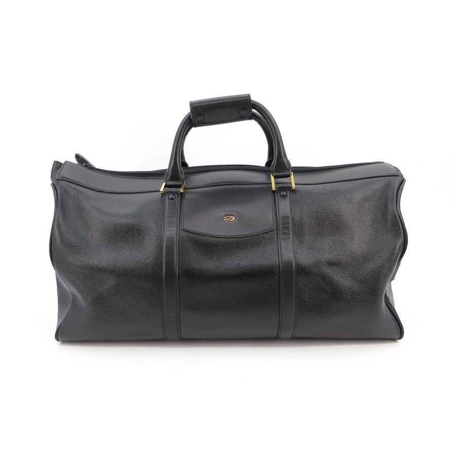 送料無料 エステーデュポン S.T. Dupont ボストンバッグ ハンドバッグ 鞄 手提げ レザー 本革 黒 ブラック系 メンズ拍卖