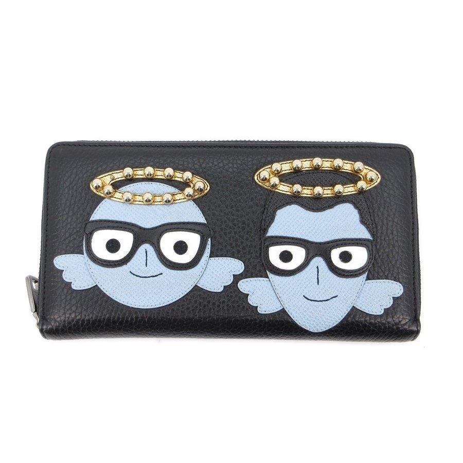 送料無料 美品 ドルチェ&ガッバーナ DOLCE&GABBANA 長財布 ラウンドファスナー ラ DGFAMILY レザー メンズ拍卖