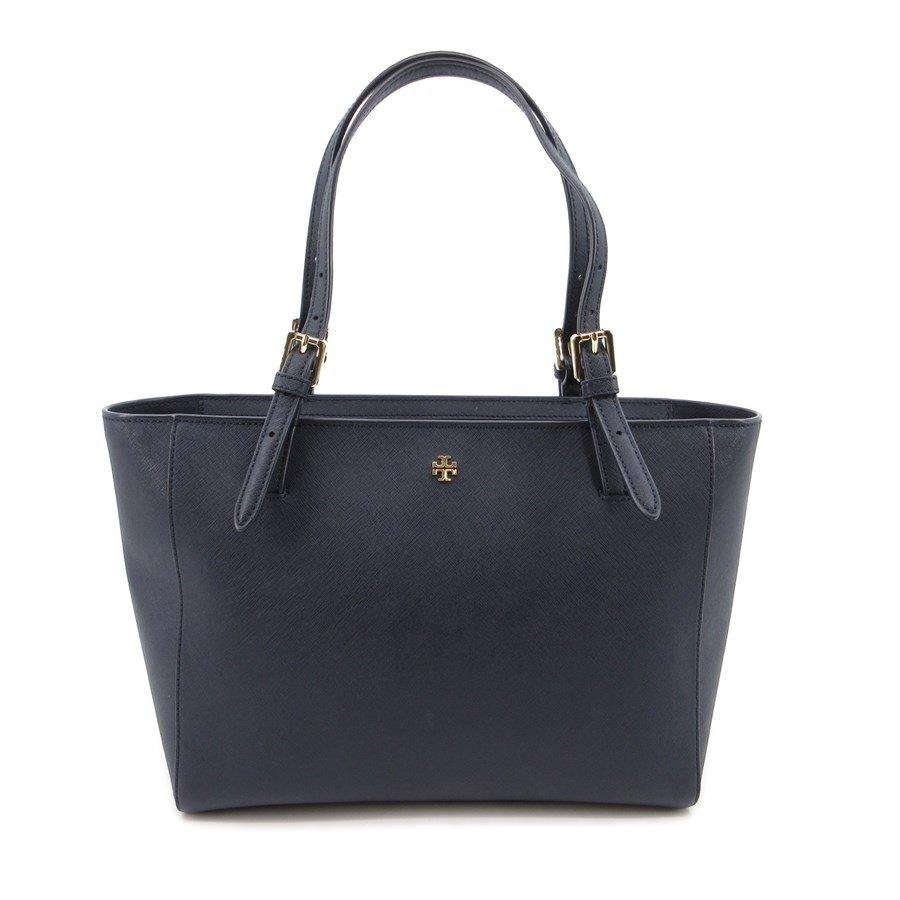 送料無料 トリーバーチ TORY BURCH トートバッグ レザー エマーソン EMERSON 紺 ネイビー系 レディース拍卖