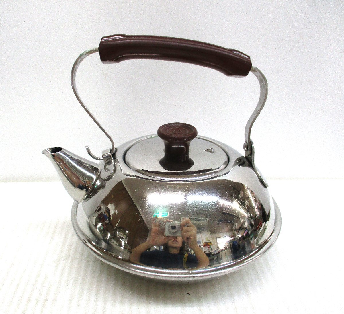 ★ 100765 急須 ステンレス 1個 マルタマ 0.5L 18-8ステンレス 茶こし無 中古美品 ★拍卖