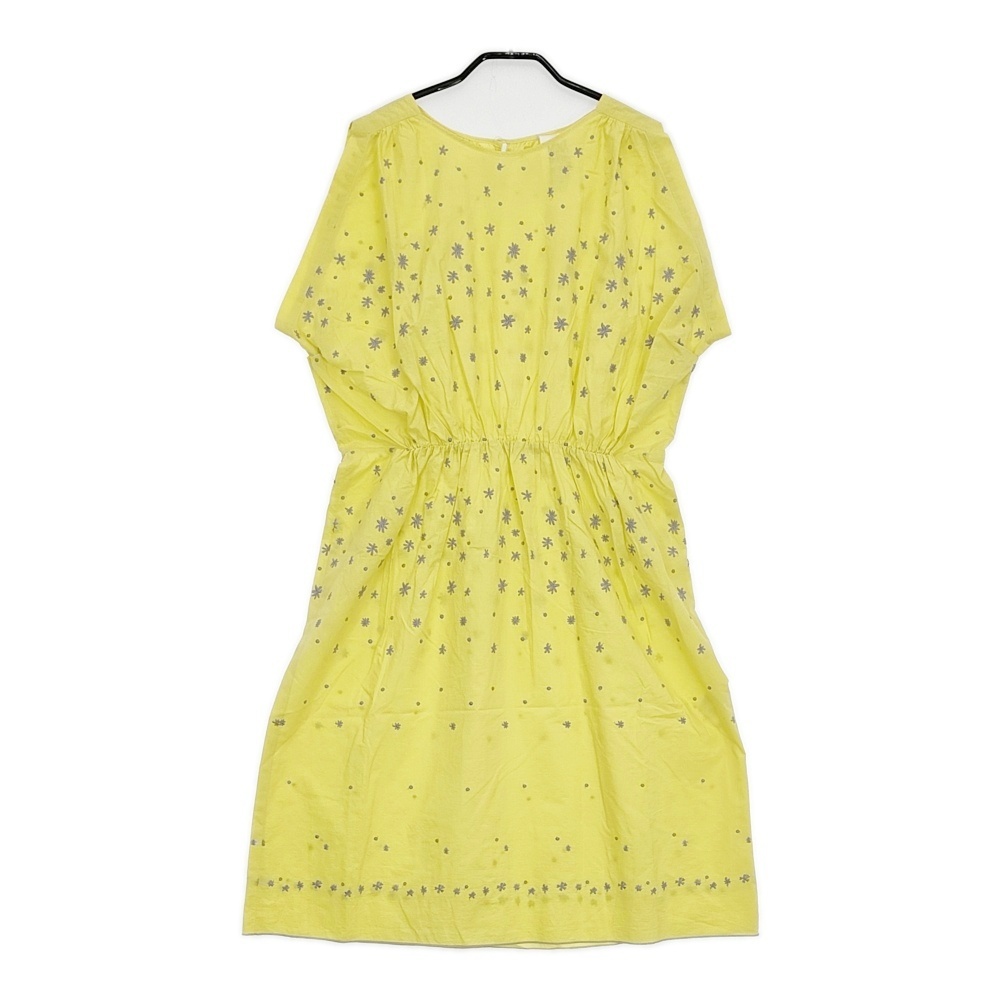 mina perhonen laundry hoshi*hana rs3035 サイズ36 ノースリーブ ワンピース イエロー ミナペルホネンランドリー 5-0608S 256519拍卖
