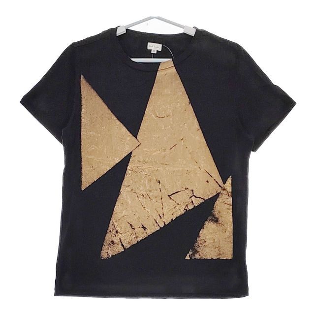 Paul Smith 日本製 プリント 半袖Tシャツ カットソー ブラック ゴールド ポール・スミス 5-0609S F99621拍卖