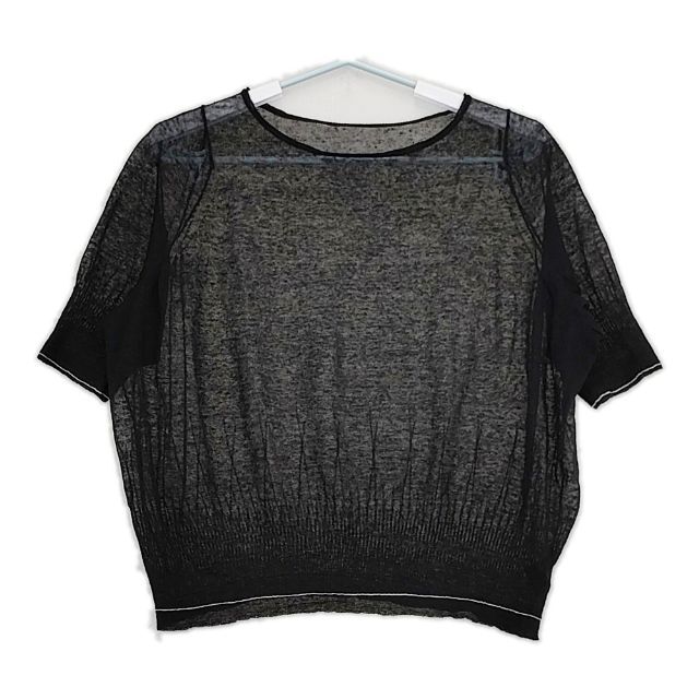 mina perhonen lilas xs8274 半袖 シアーニットソー リネン サイズ40 ニット ブラック ミナペルホネン 5-0616S 260984拍卖