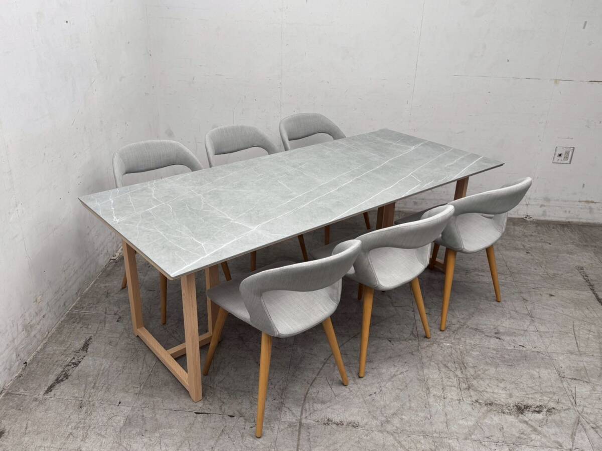 T7141☆美品☆FUJIEI☆フジエイ☆CHACCI☆チャッキ☆ダイニング7点セット☆セラミック拍卖