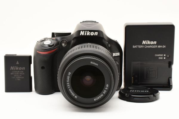 【良品】 Nikon D5200 / AF-S DX NIKKOR 18-55mm 1:3.5-5.6 G VR デジタル一眼レフカメラ 【動作確認済み】 #7804拍卖