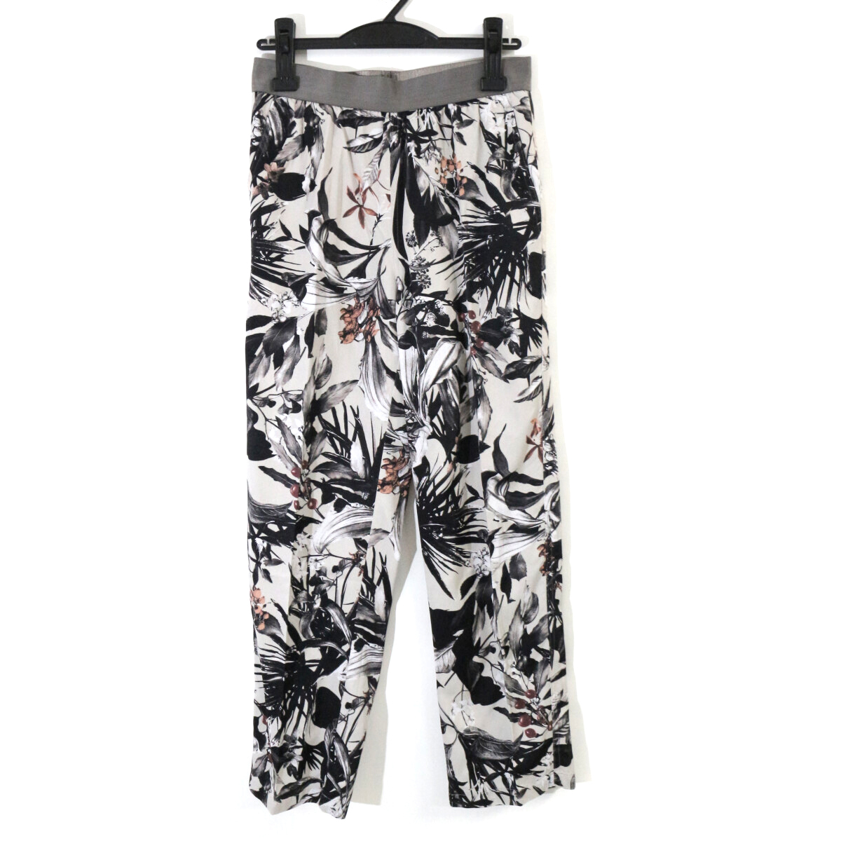 Plage 定価24,200円 20AW ART FLOWER SLAX アートフラワーパターンスラックスパンツ 36 20030922701040 プラージュ拍卖