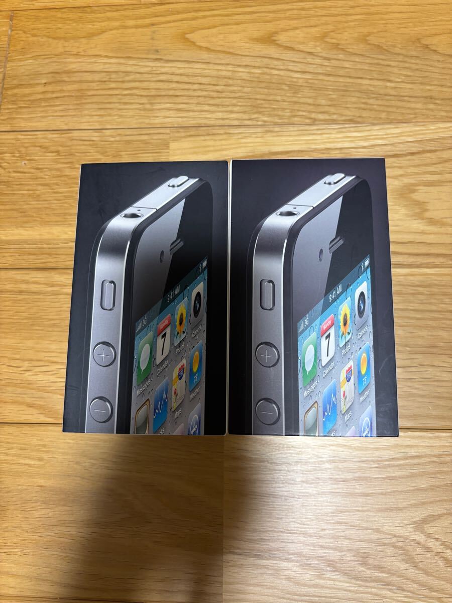 ◎2箱セット iPhone4 外箱 空箱 ブラック 化粧箱のみ 本体なし拍卖