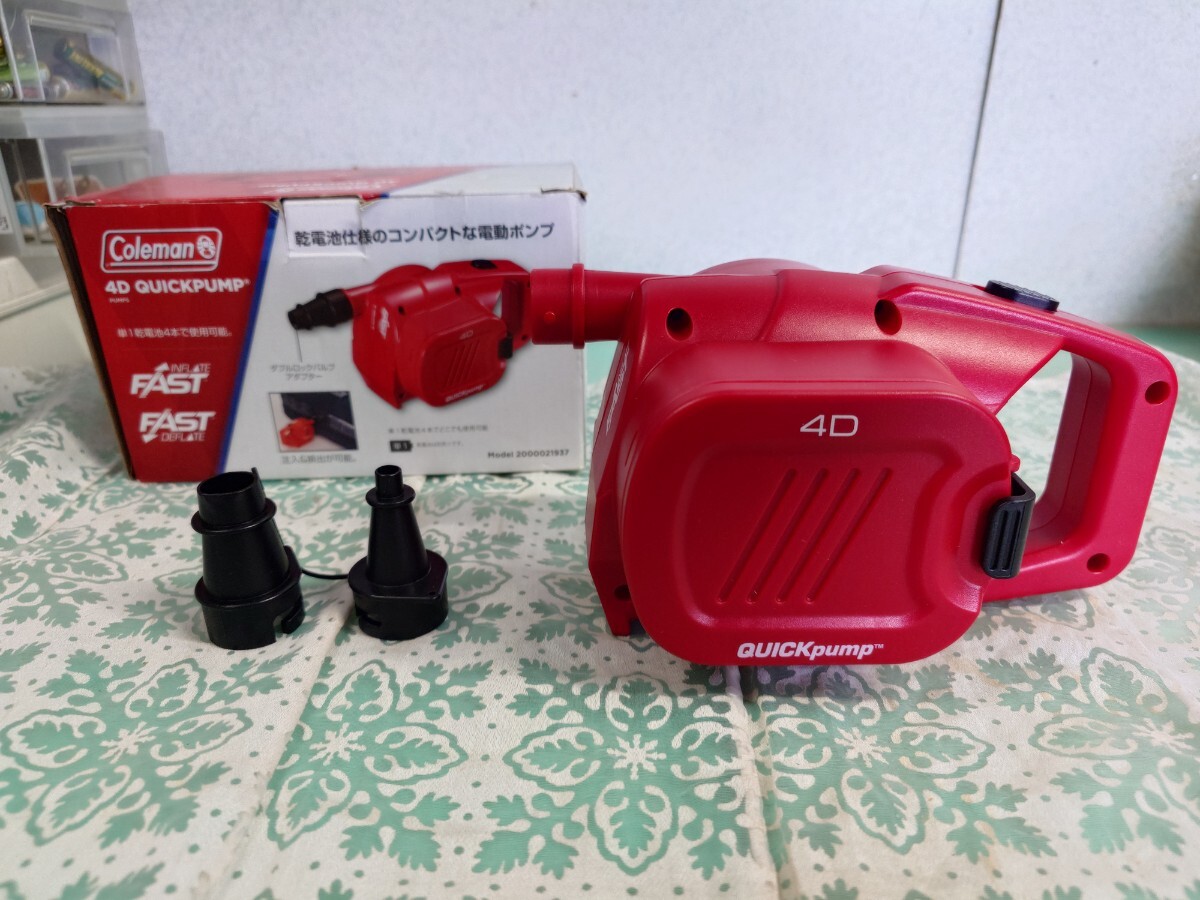 ● Coleman コールマン 4D クイックポンプ model:2000021937 注入/排出 乾電池式 コンパクト 電動ポンプ 空気入れ 中古 美品 ④拍卖