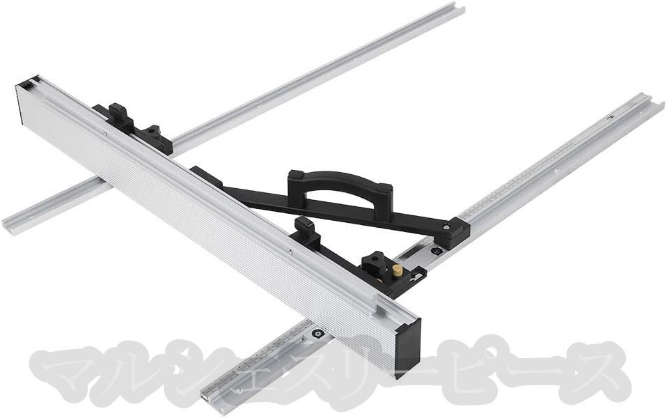 テーブルソーフェンスツール、テーブルソーフェンス、テーブルソーに滑らかで快適な調整可能なアルミニウム合金(800mm電動丸鋸バッカー)拍卖