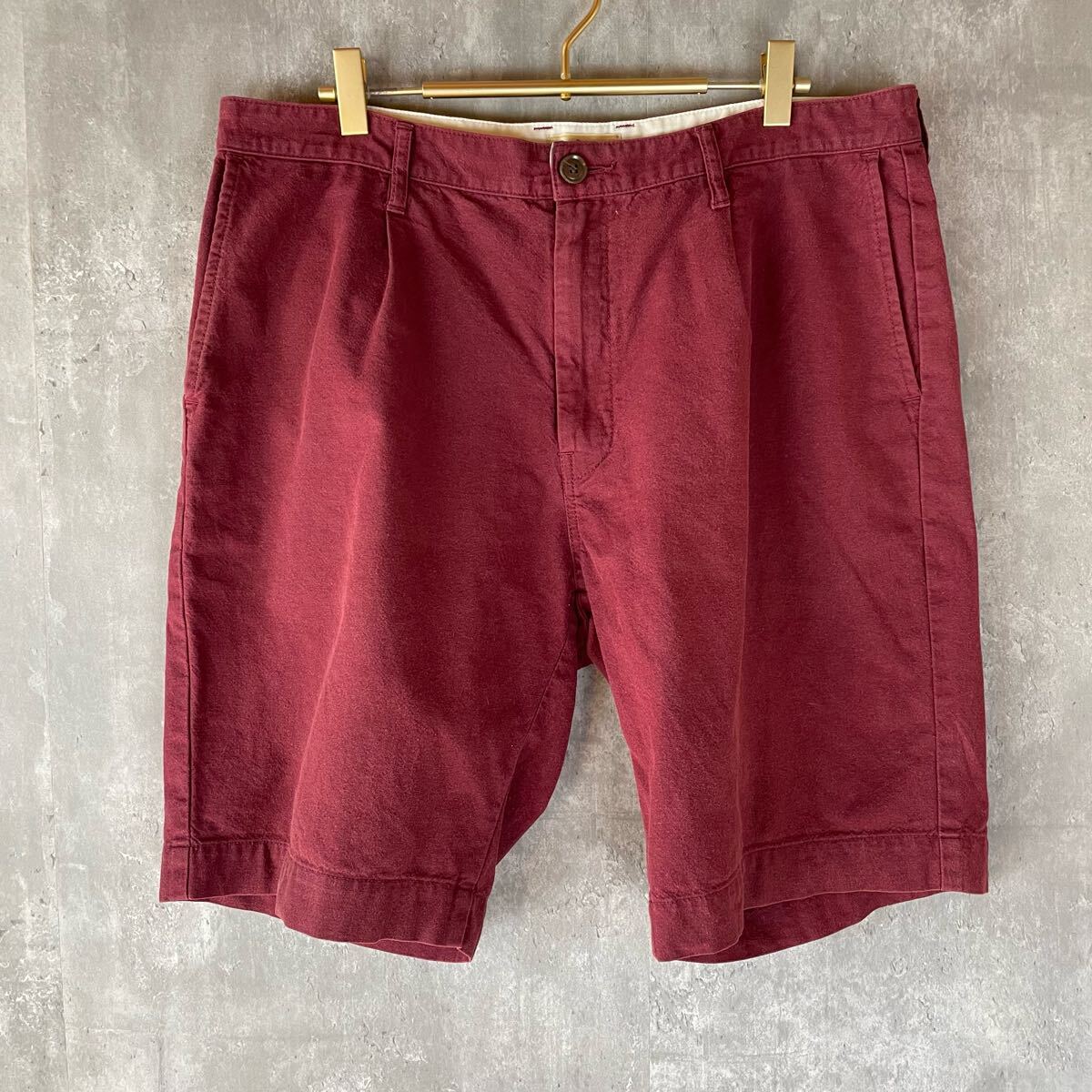 【日本製】The Radiall バーガンディ ショートパンツ XL ハーフパンツ ショーツ 古着 バーガンディ拍卖