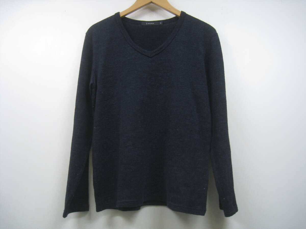 RAGEBLUE レイジブルー ニット セーター Vネック 紺 ネイビー サイズM拍卖