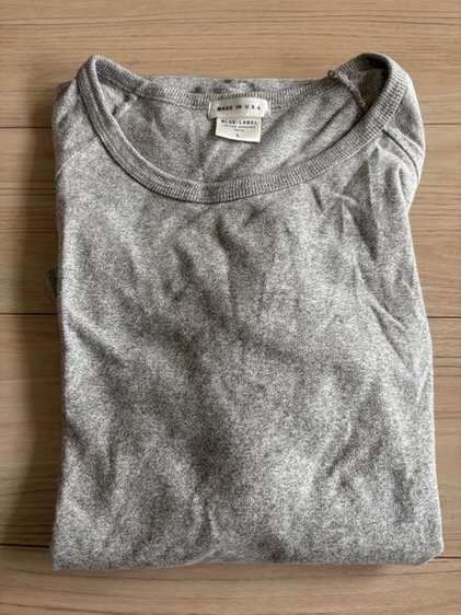 united arrows blue label Tシャツ 7部袖 Made in USA グレー L 拍卖